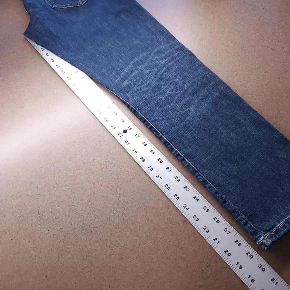 Lucky Brand 121 Slim Straight Jeans Men 32x32 Blue Stretch Faded Modern